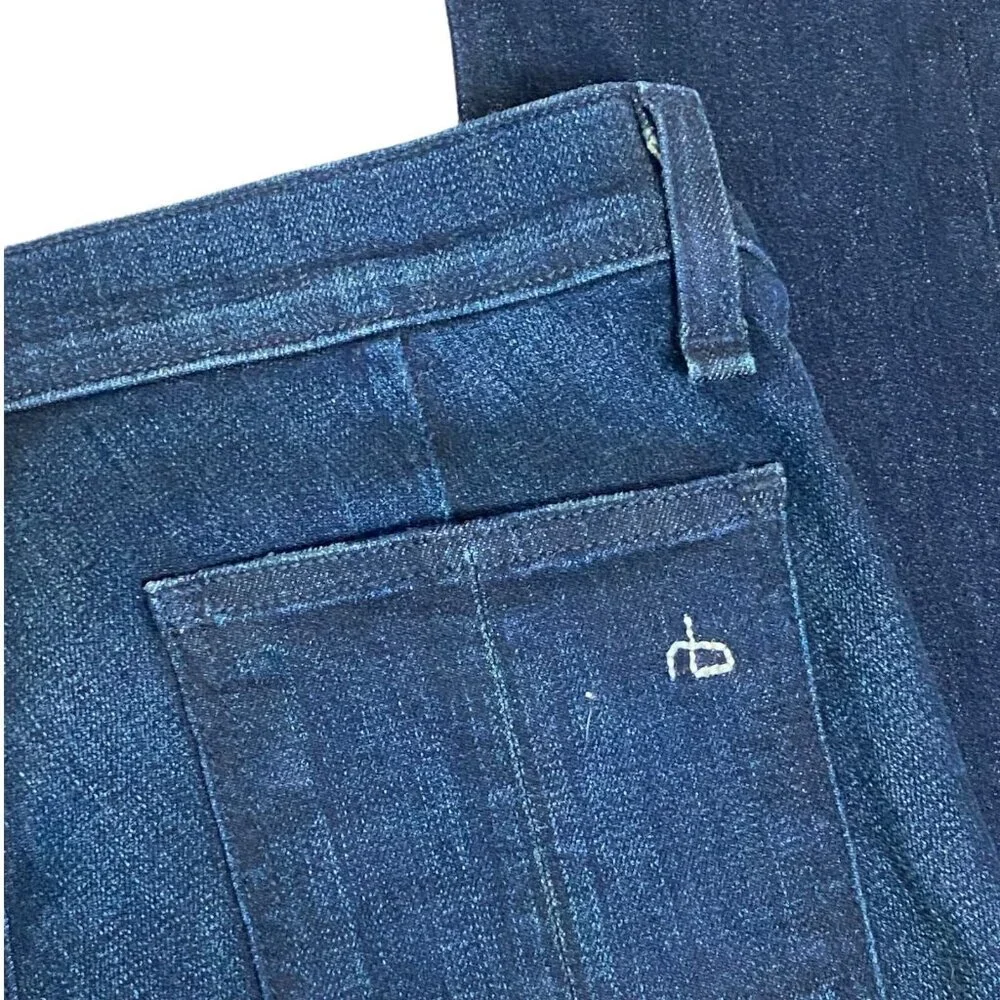Rag & Bone The Skinny Leather Panel Jeans Plymouth Women's Size 26 - Picture 6 of 9